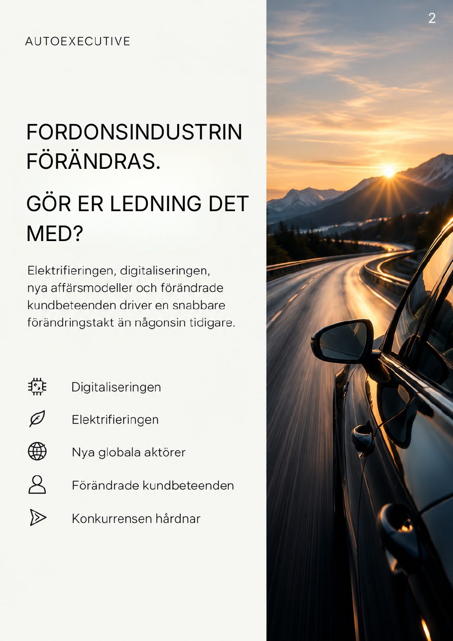 Fordonsindustrin förändras – gör er ledning det med?